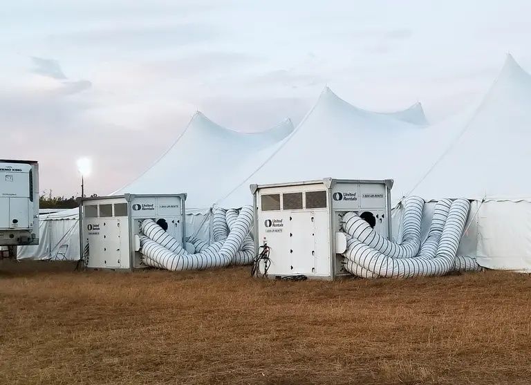 PHVAC equipment with tents