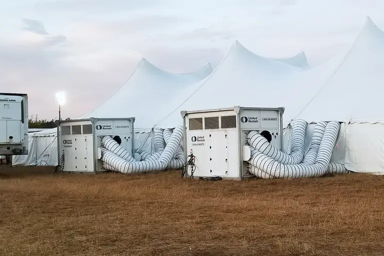 Power & HVAC equipment for tents