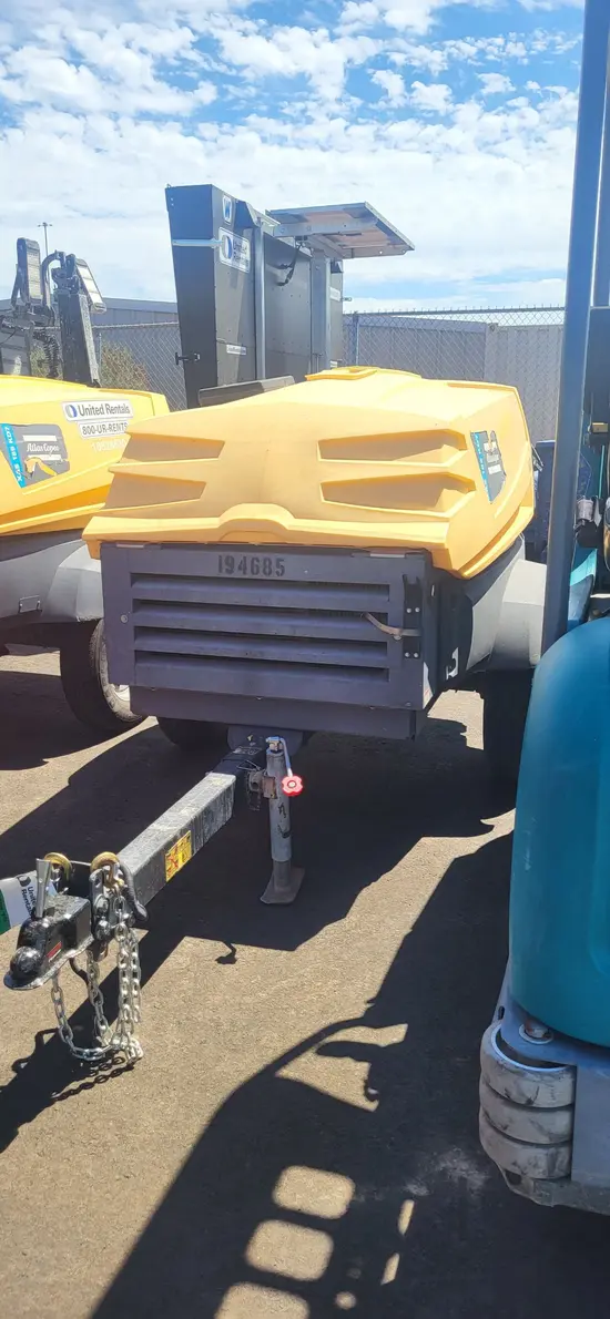 2017 Atlas Copco XAS185KD7FT4PE Air Compressor