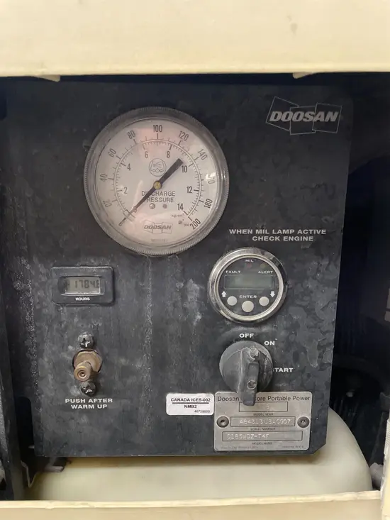 2018 Doosan C185WDZ-T4F Air Compressor