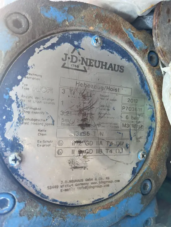 2012 JD NEUHAUS PROFI 3T 6T Hoist
