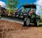 Green and black John Deere snow plow