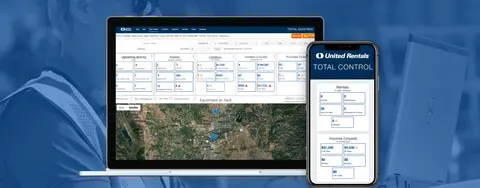 computer and phone showing total control dashboard