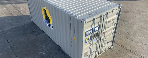 20ft Royal Wolf shipping container 45 degrees angle view 