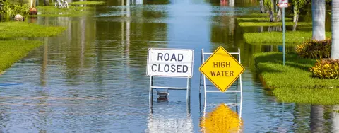 Flooded roadway