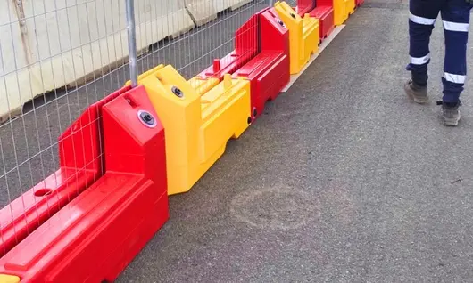 Fortawall panel used as sturdy temporary fencing at a construction site to enhance safety and control site access.