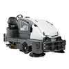 Gray Nilfisk 62 inch Ride-on Floor Scrubber Sweeper
