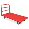 Orange Uline Platform Push Cart, 2,000 lbs. Capacity